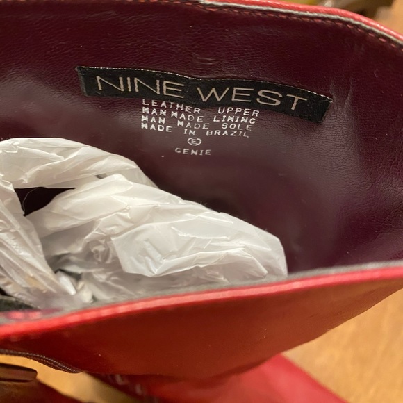 Nine West Red Leather Boot 8.5 - Picture 5 of 8